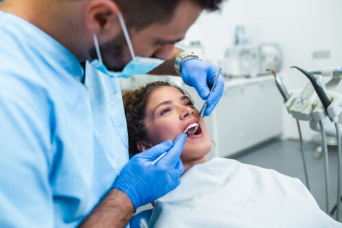 patient having dental treatment